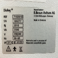Bbraun Dialog+ Evo - Dialysis image 3